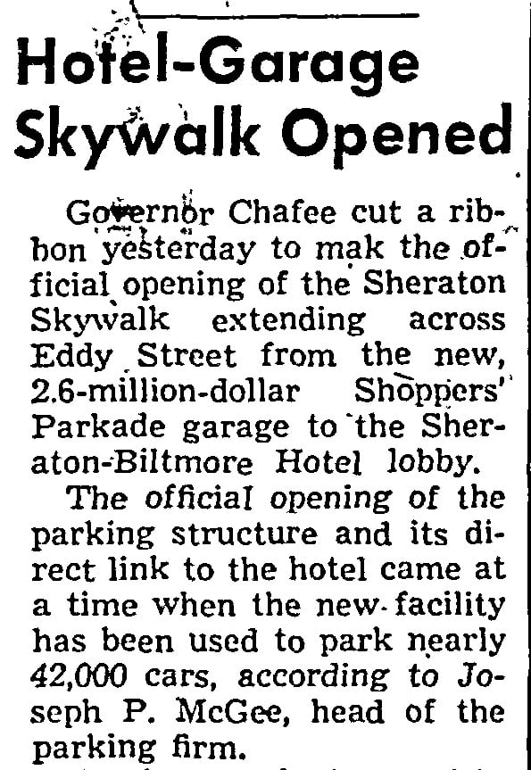 1968 - BILTMORE GARAGE - PROVIDENCE JOURNAL