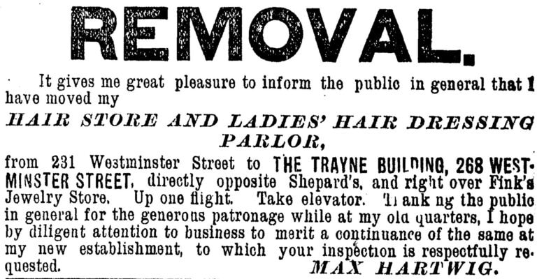 1896 TRAYNE BUILDING - PROVIDENCE JOURNAL