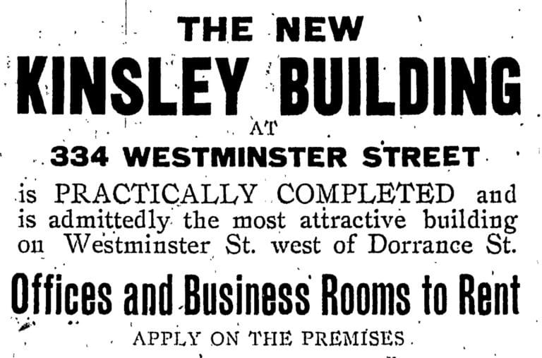 1913 - KINSLEY BUILDING - PROVIDENCE JOURNAL