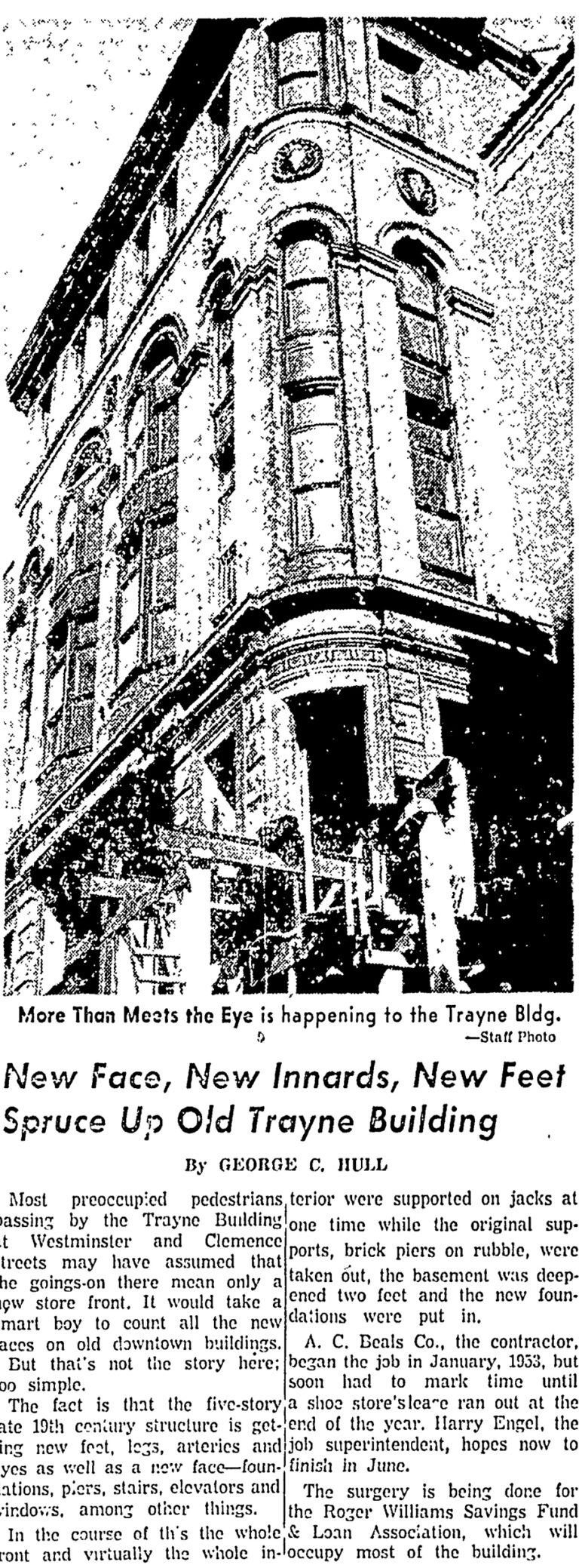 1954 - TRAYNE BUILDING - PROVIDENCE JOURNAL