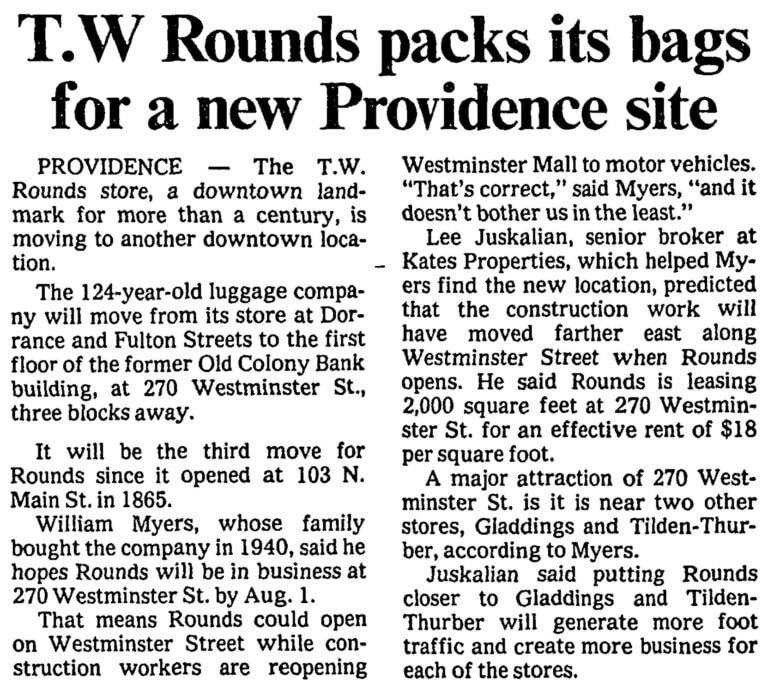 1989 - TRAYNE BUILDING - PROVIDENCE JOURNAL