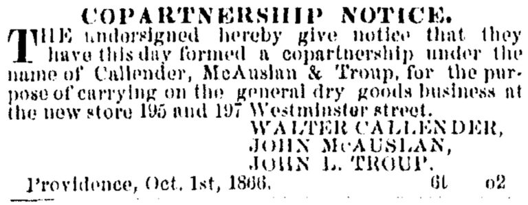 1866 - PEERLESS BUILDING - PROVIDENCE JOURNAL