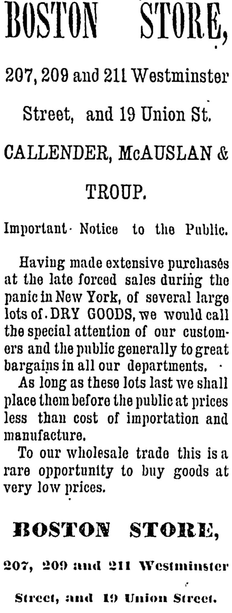 1873 - PEERLESS BUILDING - PROVIDENCE JOURNAL