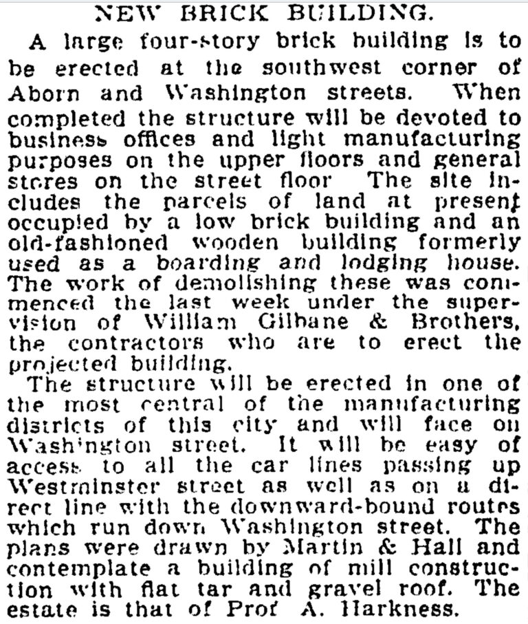 1907 - HARKNESS BUILDING - PROVIDENCE JOURNAL