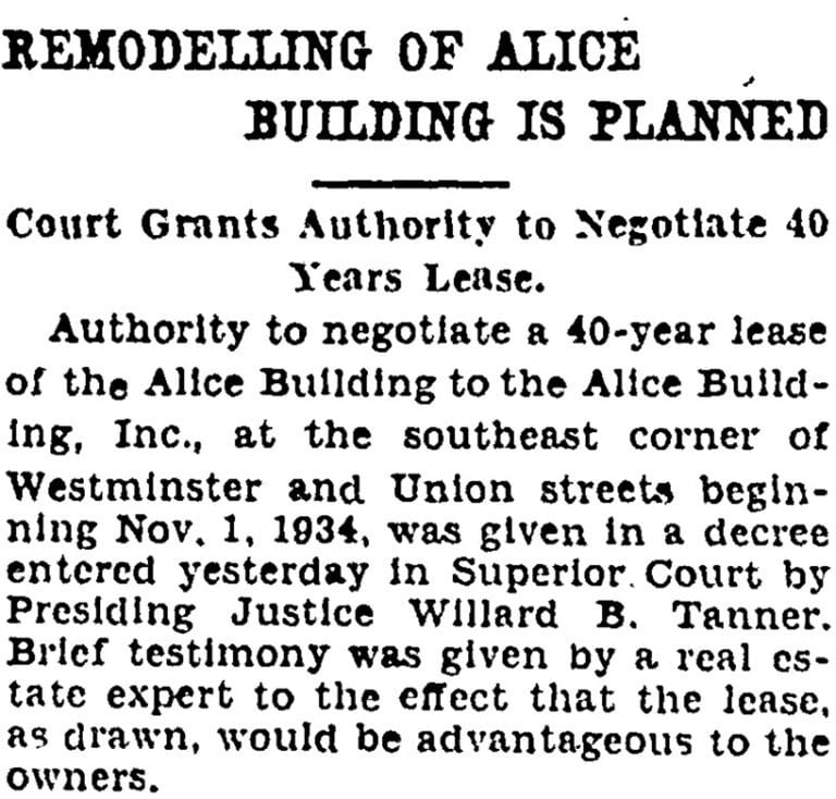 1927 - ALICE BUILDING - PROVIDENCE JOURNAL (1)