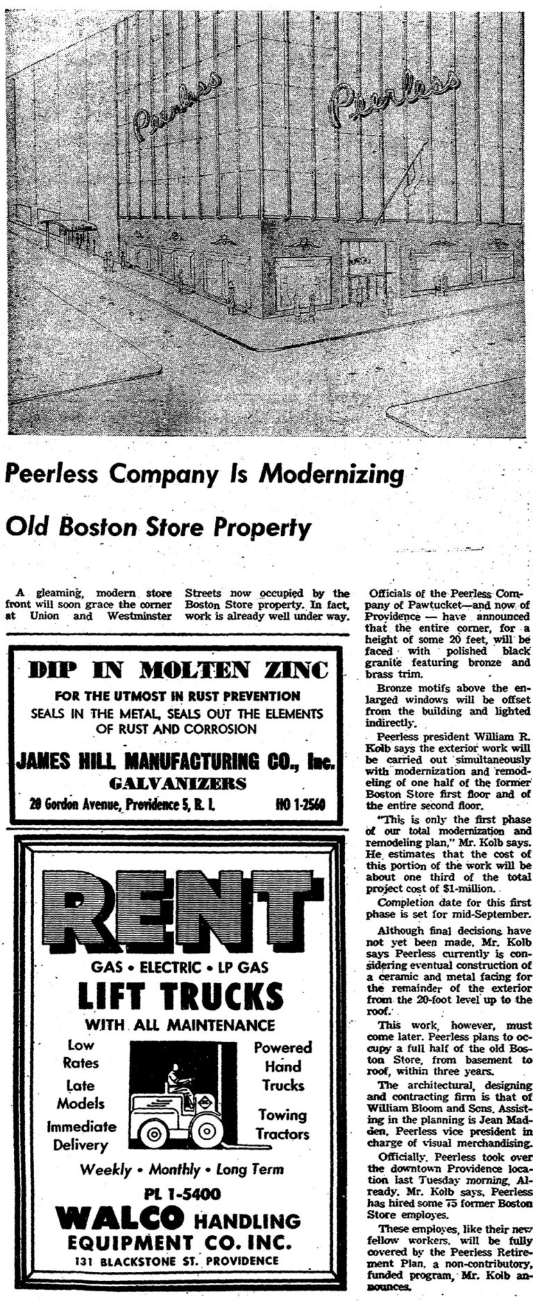 1957 - PEERLESS BUILDING - PROVIDENCE JOURNAL