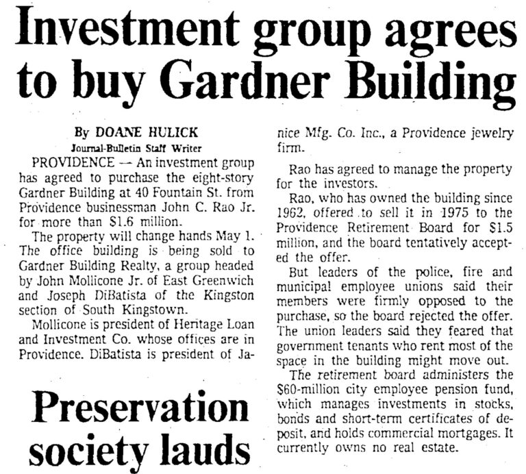 1978 - GARDNER BUILDING - PROVIDENCE JOURNAL