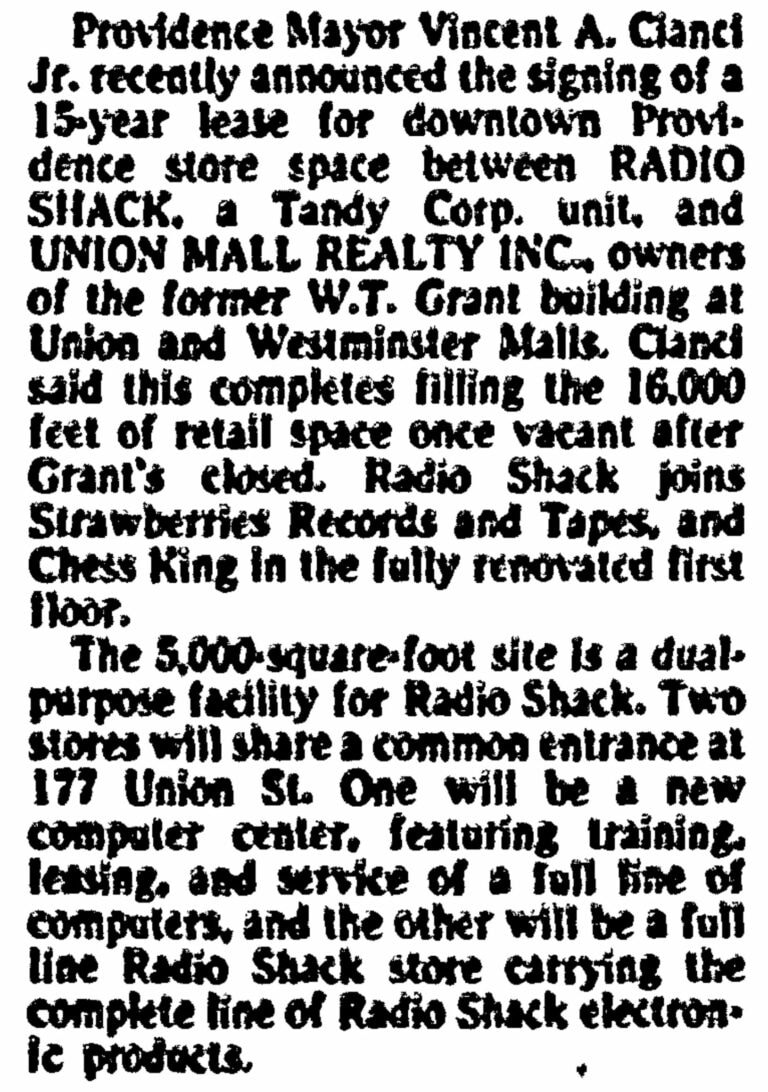 1982 - GRANT'S BLOCK - PROVIDENCE JOURNAL